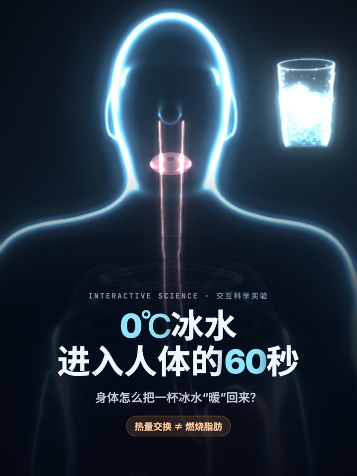 0℃冰水进入人体的60秒